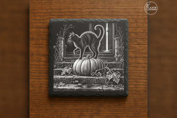 The Familiar's Claim Pumpkin Halloween Laser Engraving PNG