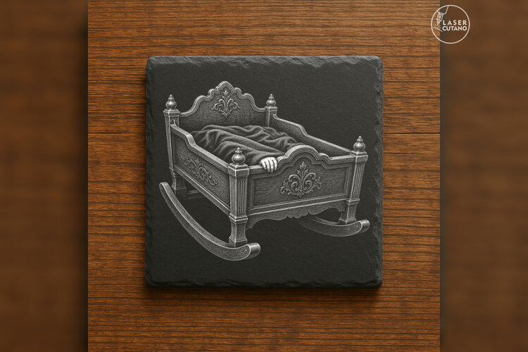 The Gripping Cradle - 1 Laser Engraving PNG Design example image 1