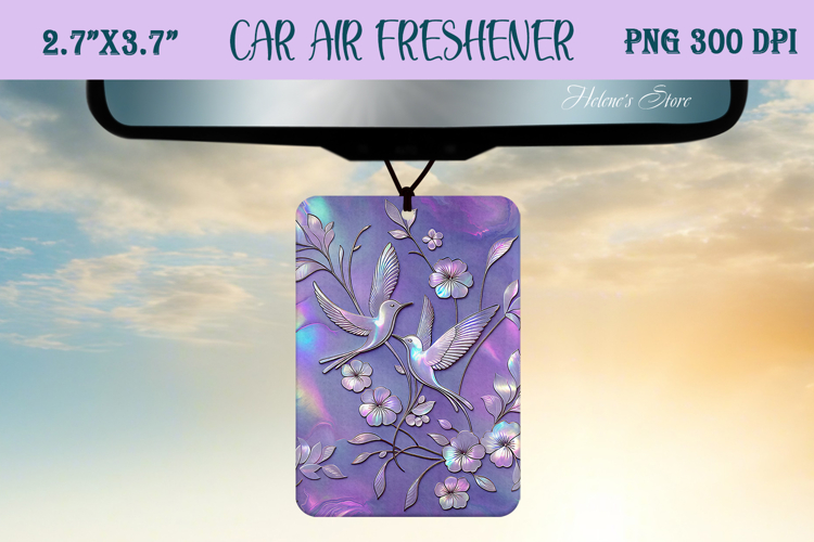 Iridescent magic pattern Air Freshener Car sublimating