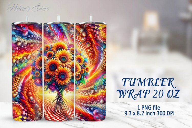 Sunflower Tumbler Wrap Image 4