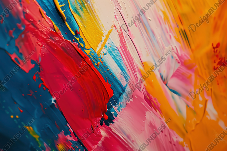 Oil Painting Multicolors Background Wallpaper