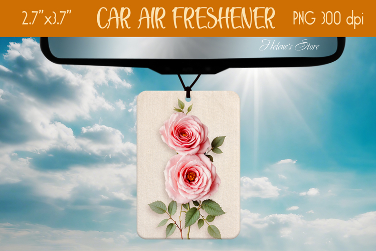 3d Floral Air Freshener Car| Car air freshin sublimating png