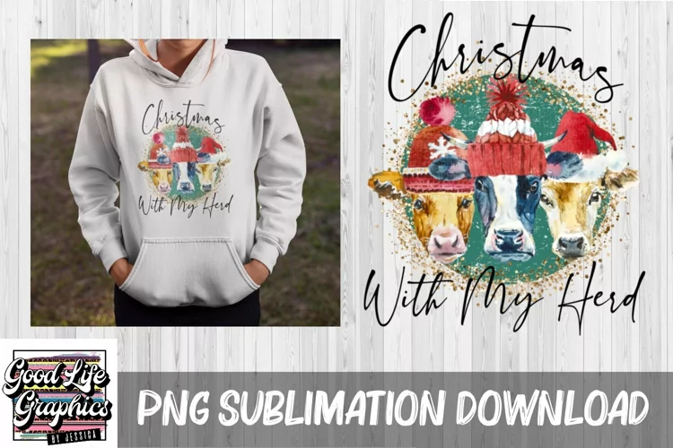 Sublimation Christmas designs for tshirts-PNG-Christmas herd