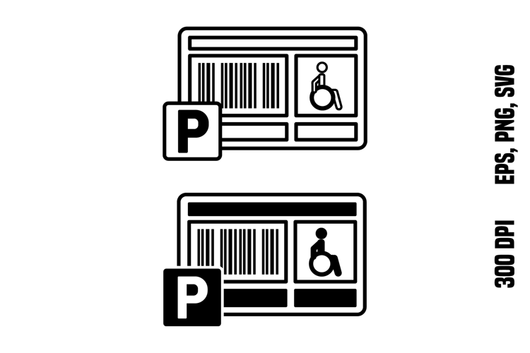 Disability Parking Permit Icons