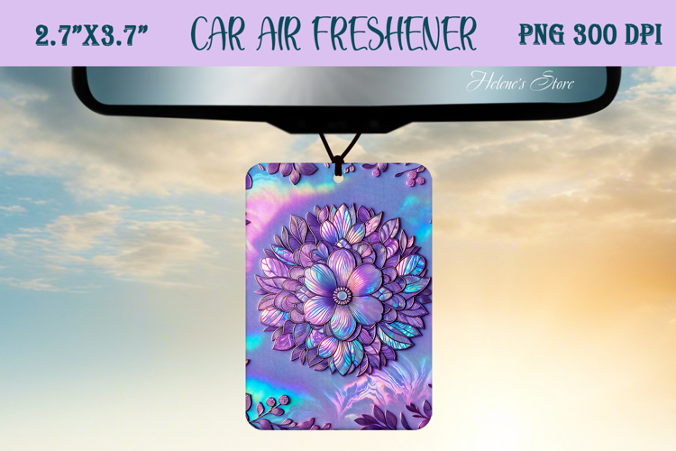 Iridescent magic pattern Air Freshener Car sublimating