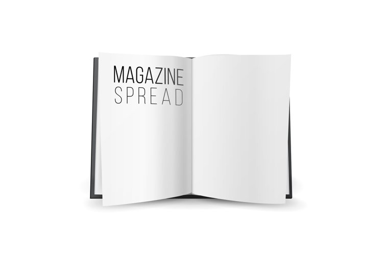 Open Magazine Spread Blank Vector