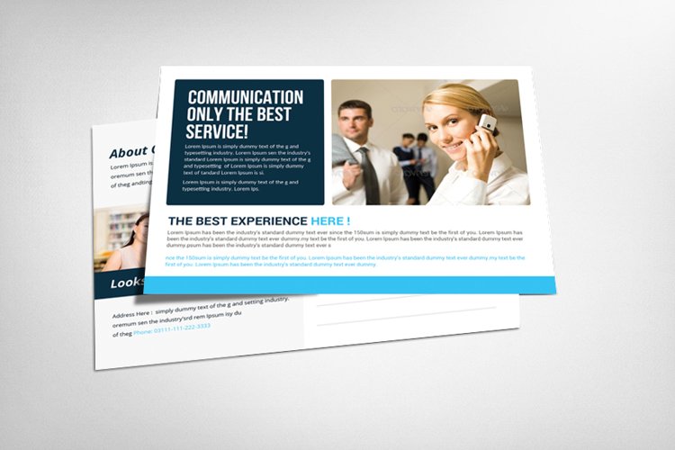 Corporate Business Postcard Template example image 1