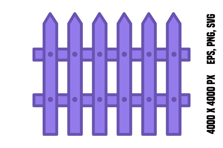 Colored Fence Icon