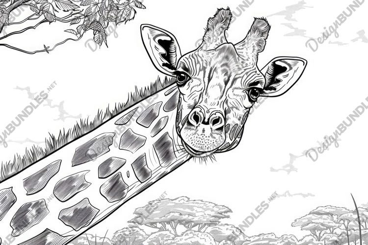 Giraffe Coloring Page