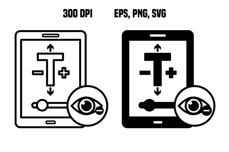Font Size Adjustment Icons