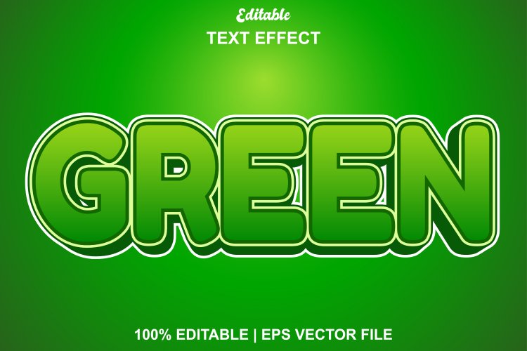 green text effect for brand.