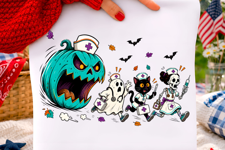 Spooky Nurse Halloween Crew Png