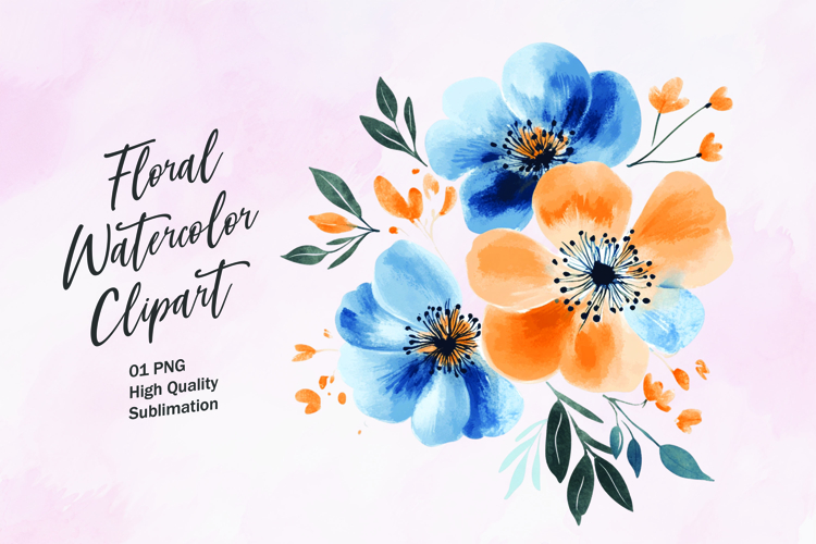 Watercolor Flowers Image 19