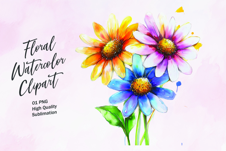 Watercolor Flowers Image 18