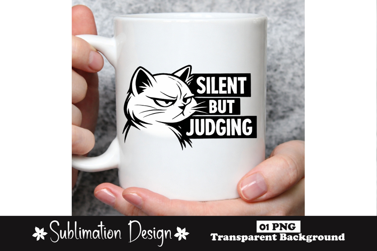 Silent But Judging Cat Design