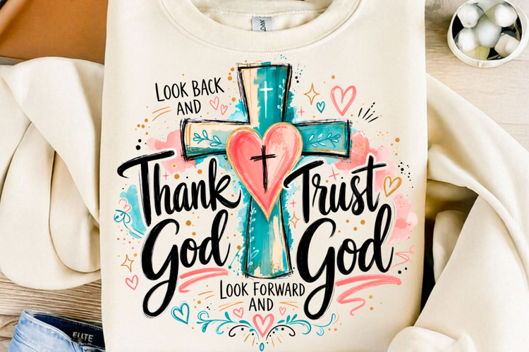 Christian Cross Sublimation Design