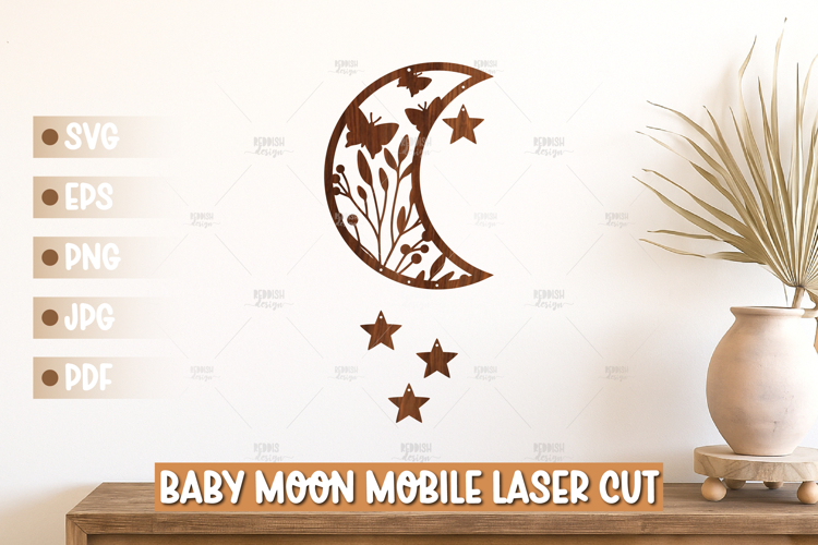 Floral Moon Svg Image 22