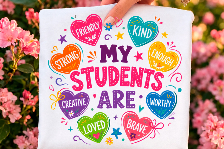 My Students Are Valentine PNG, Heart Can