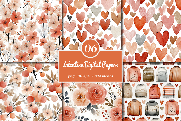 Boho Valentines Seamless Paper - Valentines Pattern