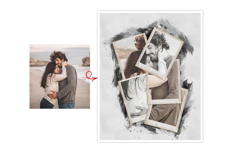 Frame Watercolor Art Photo Effect