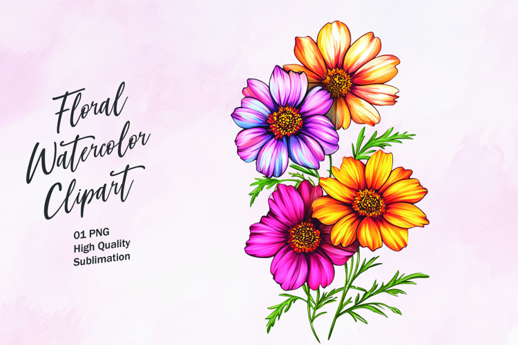 Watercolor Flowers Image 20