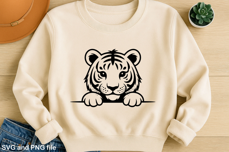 Tiger SVG Design for T-Shirts and Mugs