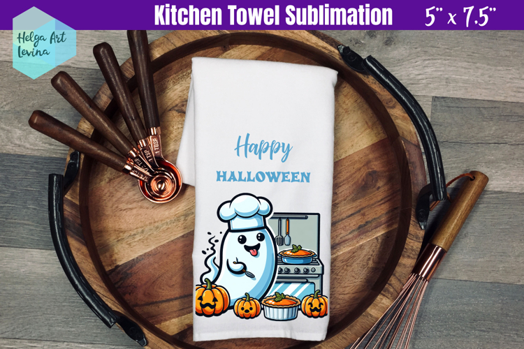 Ghost Kitchen Towel Sublimation