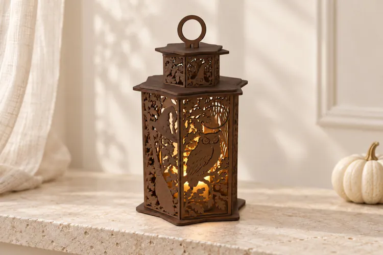 Midnight Garden Halloween Lantern Laser Cut SVG