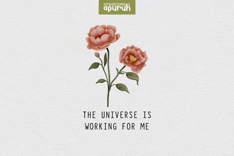 Manifest Quotes with Birth Month Flower Tee 06 example image 1