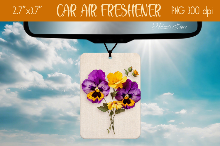 3d Floral Air Freshener Car| Car air freshin sublimating png