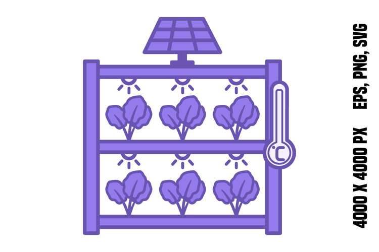 Purple Vertical Indoor Farm Icon