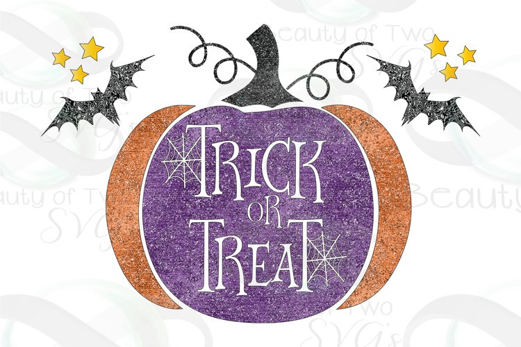 Halloween Grunge Trick or Treat Sublimation Design png 300 example image 1