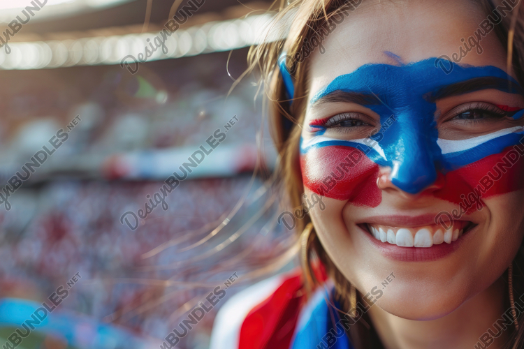 Supporting Fan In a Stadium Background Wallpaper
