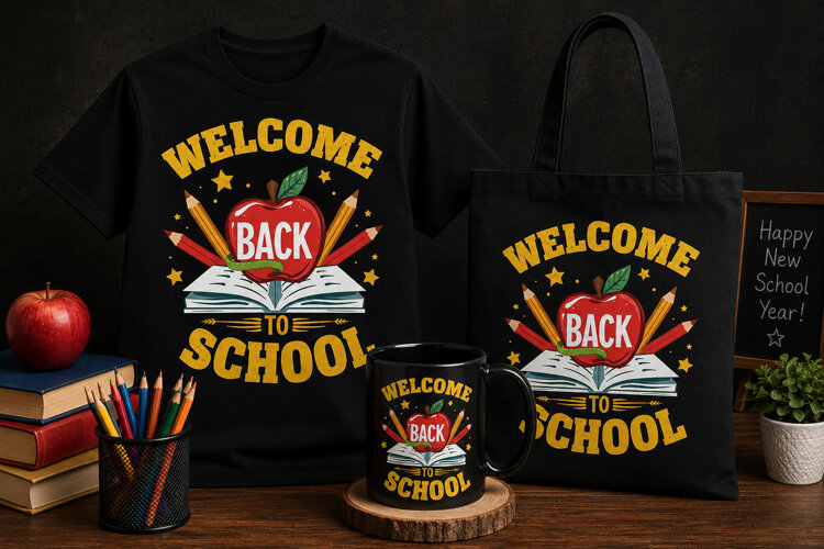 Welcome Back to School PNG | Teacher Back to School Design example image 1