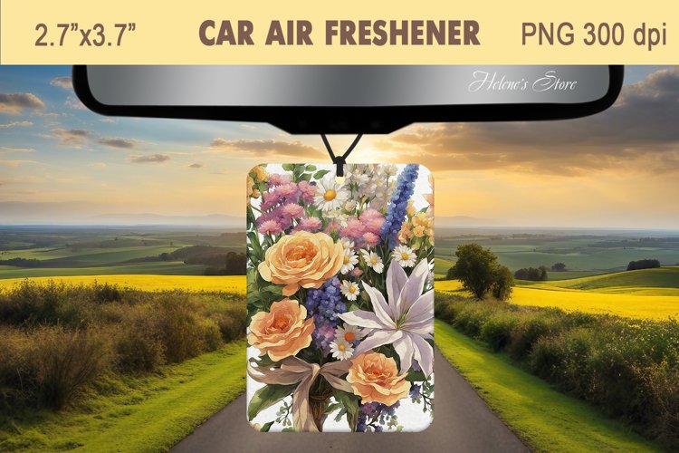 Wildfowers Air Freshener Car | Car air freshin sublimation