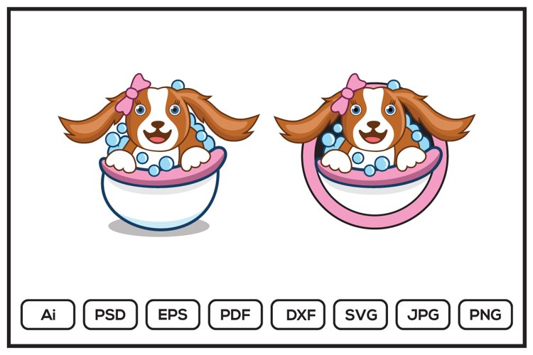 Cute dog cartoon character design