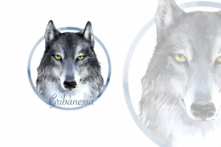 Wolf 2. Watercolor