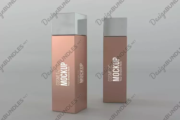 Cosmetic Two Bottle Mockup