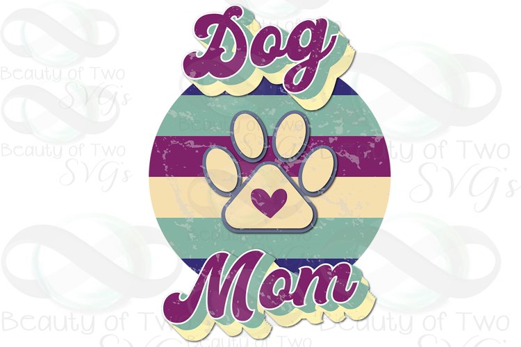 Dog Mom Vintage png Grunge Retro Distressed Sublimation png example image 1