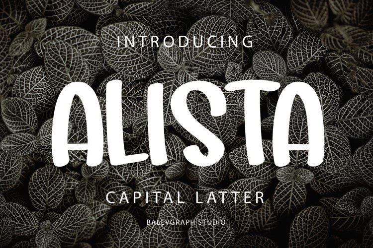 ALISTA FONT example image 1