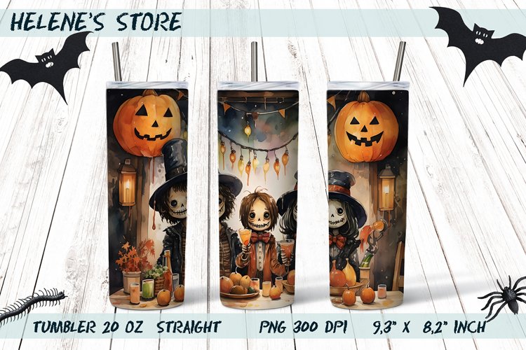 Halloween party | Halloween sublimation tumbler |tumbler png example image 1