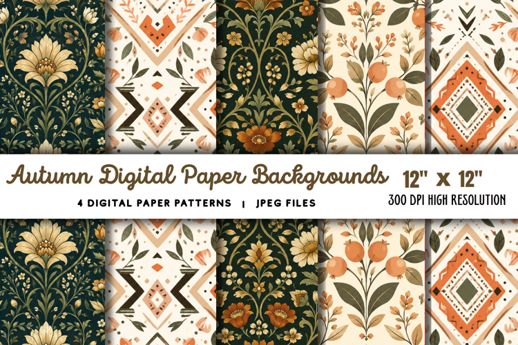  Thanksgiving Digital Paper Image 8