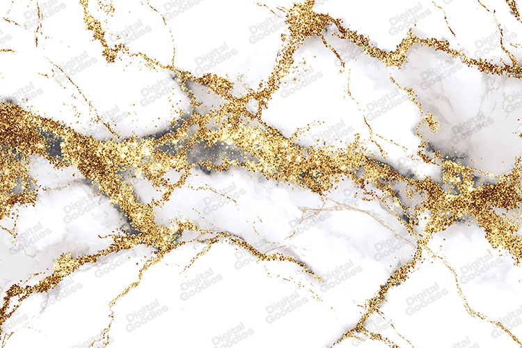 White Gold Marble - Luxury Glitter Vein Stone Texture Art