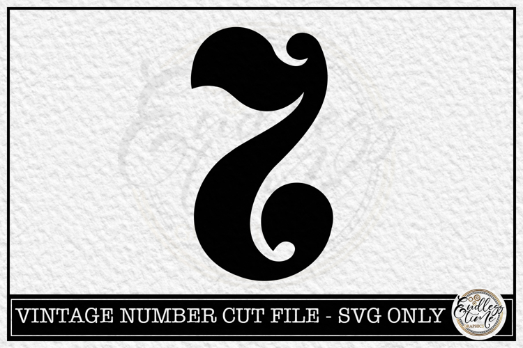 Vintage Number 7 SVG | Antique Postal Cancellation Number