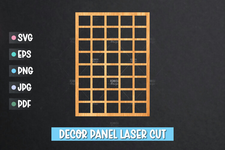 Decor Panel Laser Cut SVG, 5x7 Template Laser cut example image 1