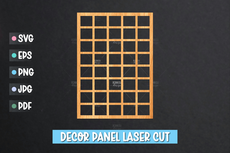 Decor Panel Laser Cut SVG, 5x7 Template Laser cut