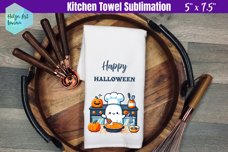 Ghost Kitchen Towel Sublimation