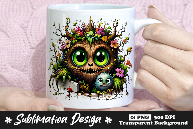 Forest Guardian Monster Clipart Sublimation PNG
