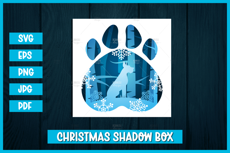 Deer Shadow Box Svg