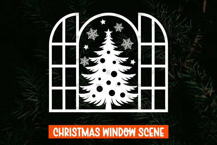 Christmas Window decal SVG, Christmas Window Display SVG